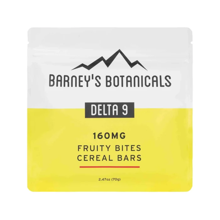 Barney's 160mg Delta 9 THC Cereal Bars - Fruity Bites