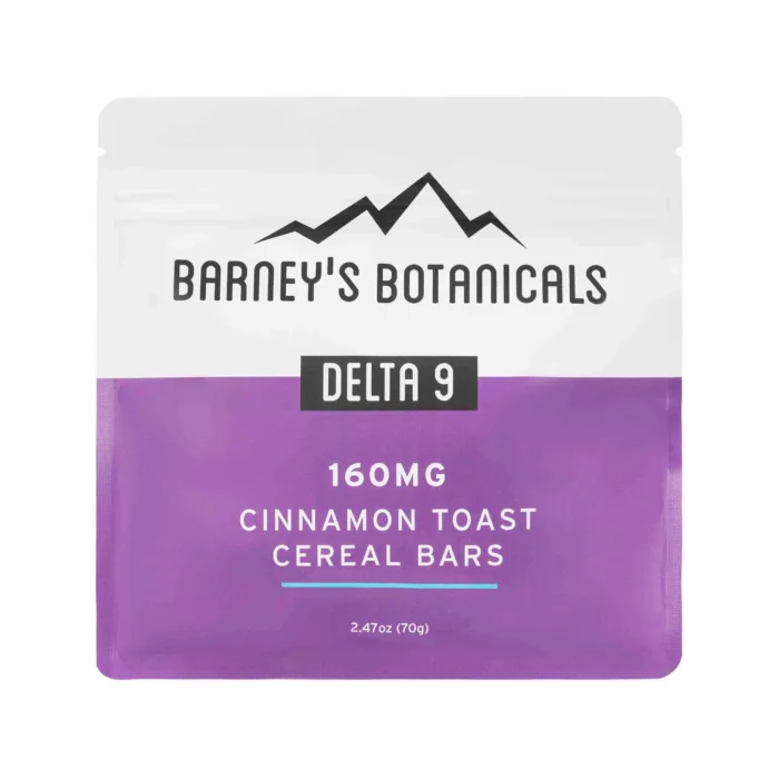 Barney's 160mg Delta 9 THC Cereal Bars - Cinnamon Toast