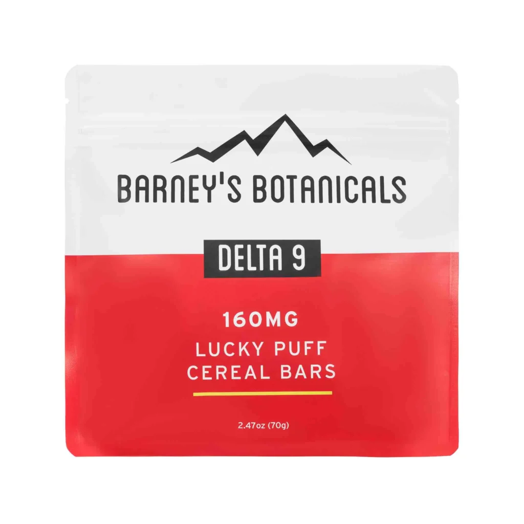 Barney's 160mg Delta 9 THC Cereal Bars - Lucky Puff