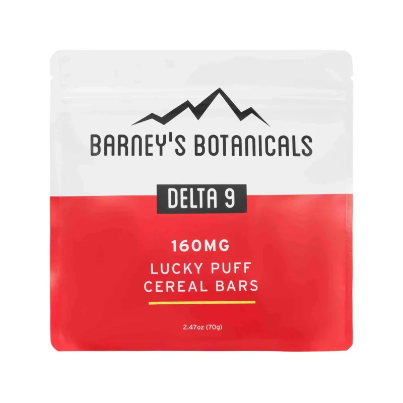 Barney's 160mg Delta 9 THC Cereal Bars - Lucky Puff