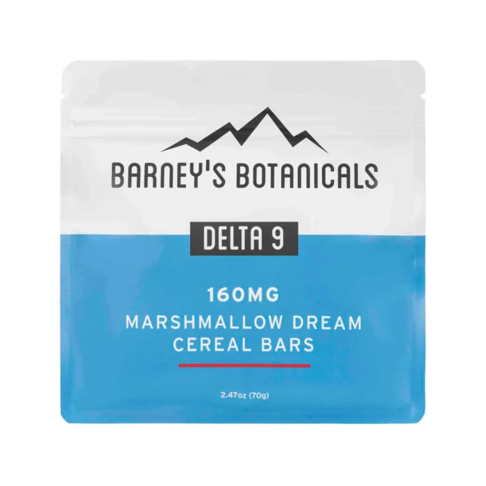 Barney's 160mg Delta 9 THC Cereal Bars - Marshmallow Dream