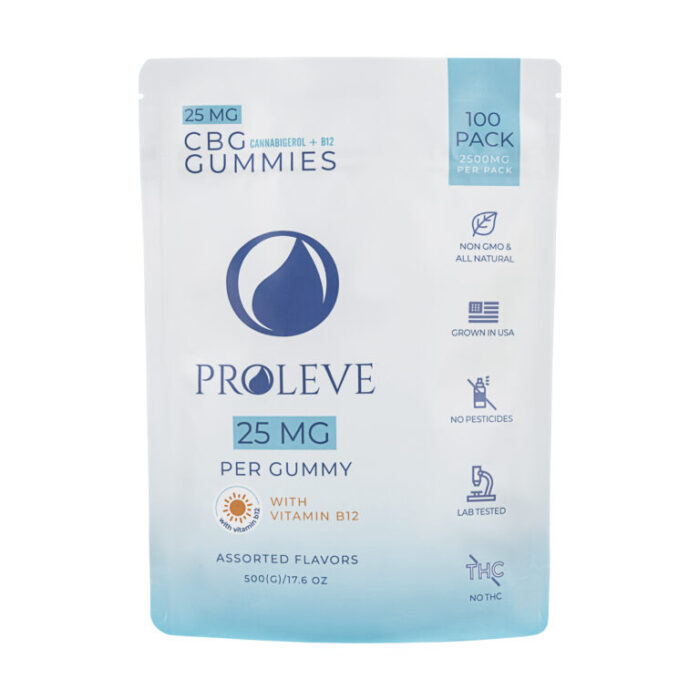 Proleve 25mg CBG + B12 Gummies 100ct