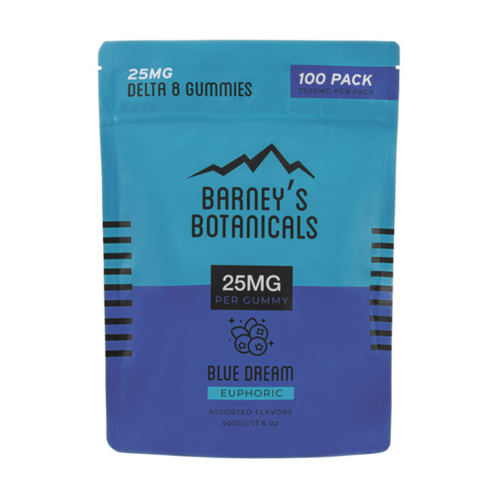 Barney's 25mg Delta 8 Blue Dream Terpene Gummies 100ct