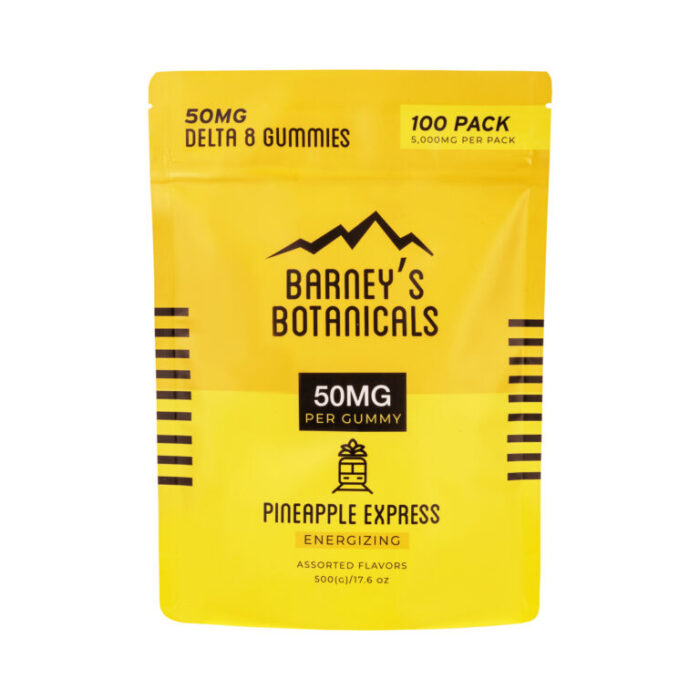 Barney's 50mg Delta 8 Pineapple Express Terpene Gummies 100ct