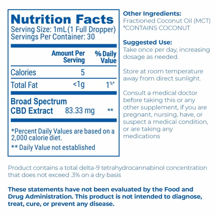 Proleve 2500mg Broad Spectrum CBD Tincture - Image 2