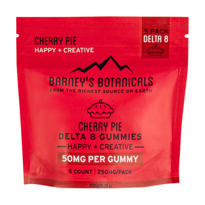 Barney's 50mg Delta 8 Cherry Pie Terpene Gummies 5ct