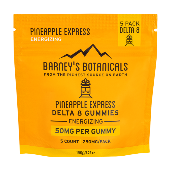 Barney's 50mg Delta 8 Pineapple Express Terpene Gummies 5ct