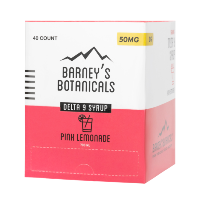 Barney's Botanicals 50mg Single Serve Delta 9 Syrups Pink Lemonade 40ct