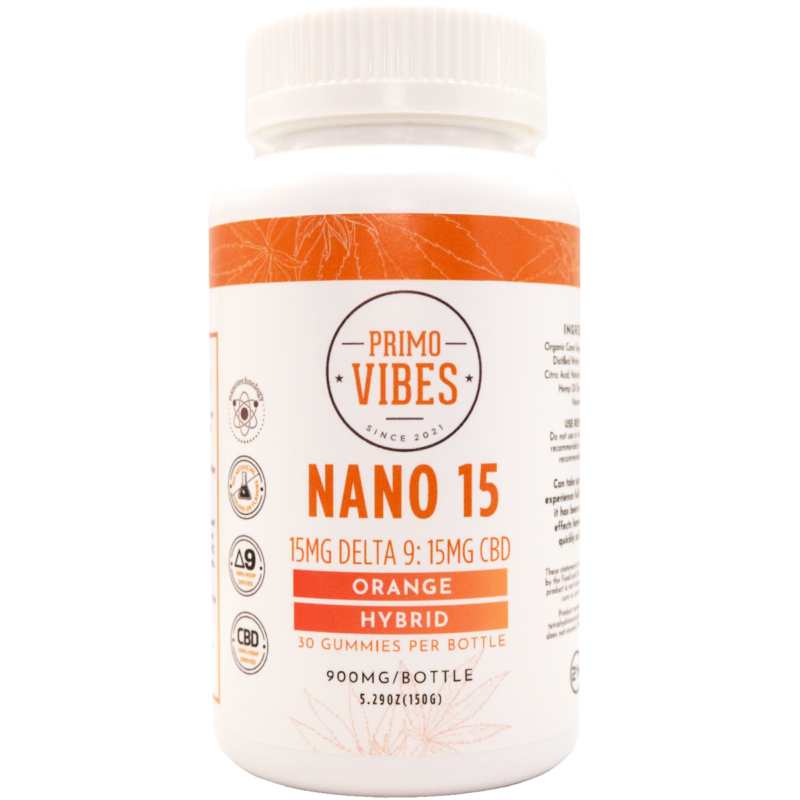 Delta 9 Gummies 15mg Nano - Primo Vibes