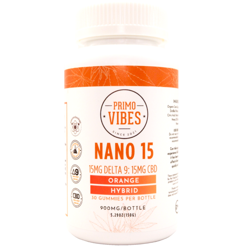 Delta 9 Gummies 15mg Nano - Primo Vibes
