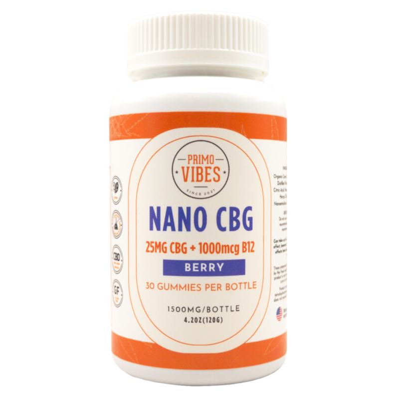 Primo Vibes Nano CBG+B12 Gummies