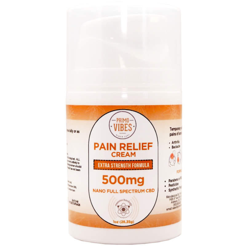 500mg Topical Pain Relief Cream - Primo Vibes