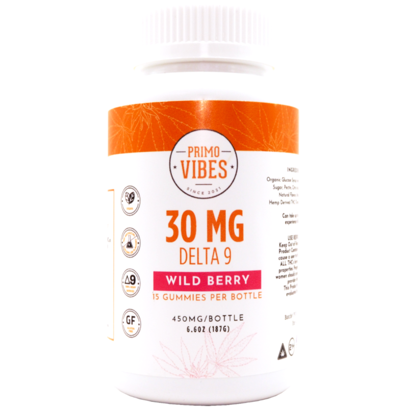 30mg Delta 9 Gummies Wild Berry - Primo Vibes